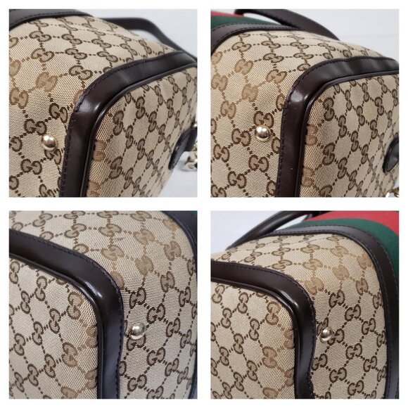 GUCCI Supreme Web Boston Satchel Lux564-092625 - Picture 9 of 16